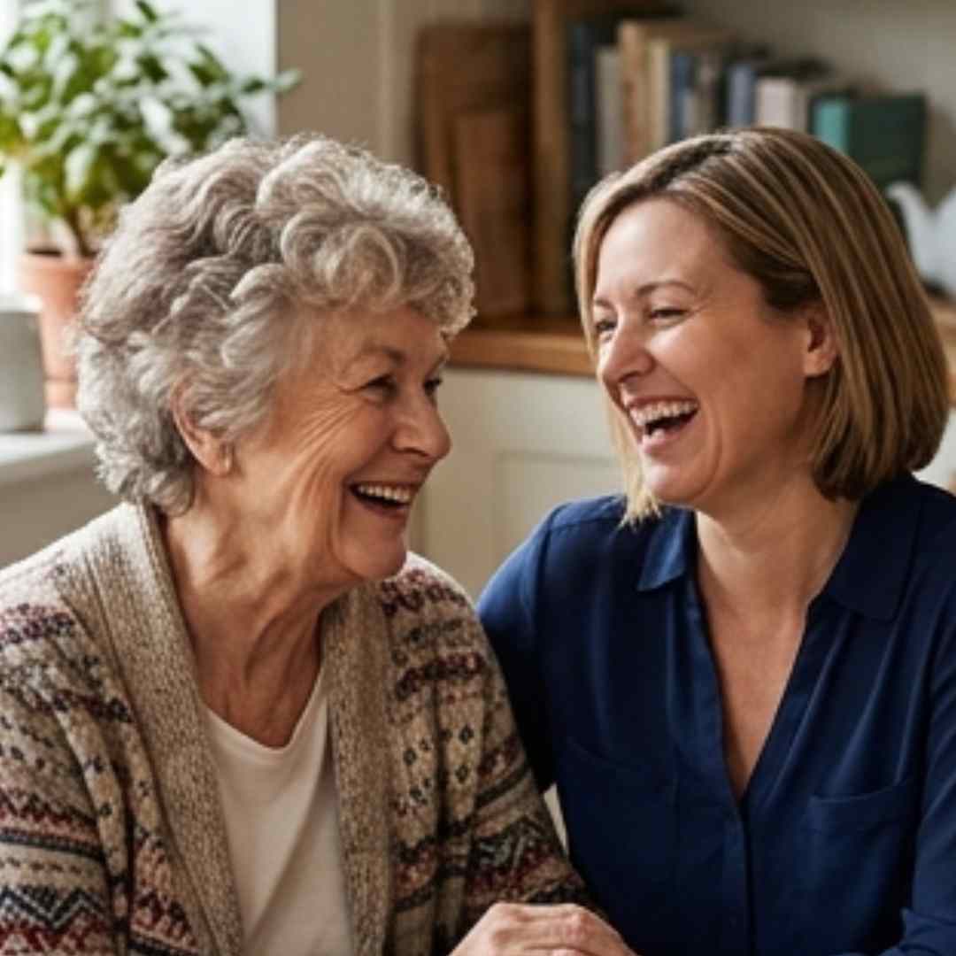 Madre e hija realizando actividades de estimulación mental